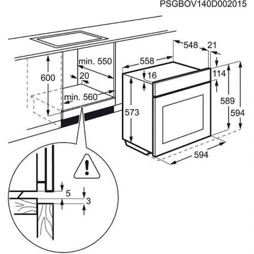 Встраиваемый духовой шкаф Electrolux EZB 53430 AB