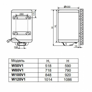 Суу жылыткыч De Luxe W100V1 Classic Plus